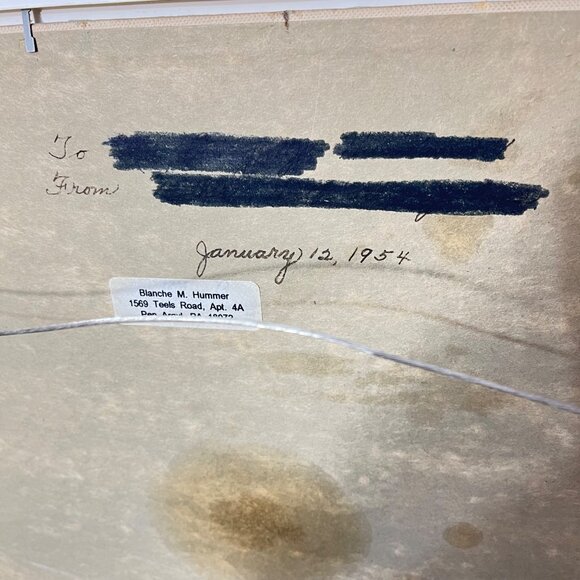 Original Artwork Framed Winter Village Scene Painting By B. Hummer - Picture 8 of 9